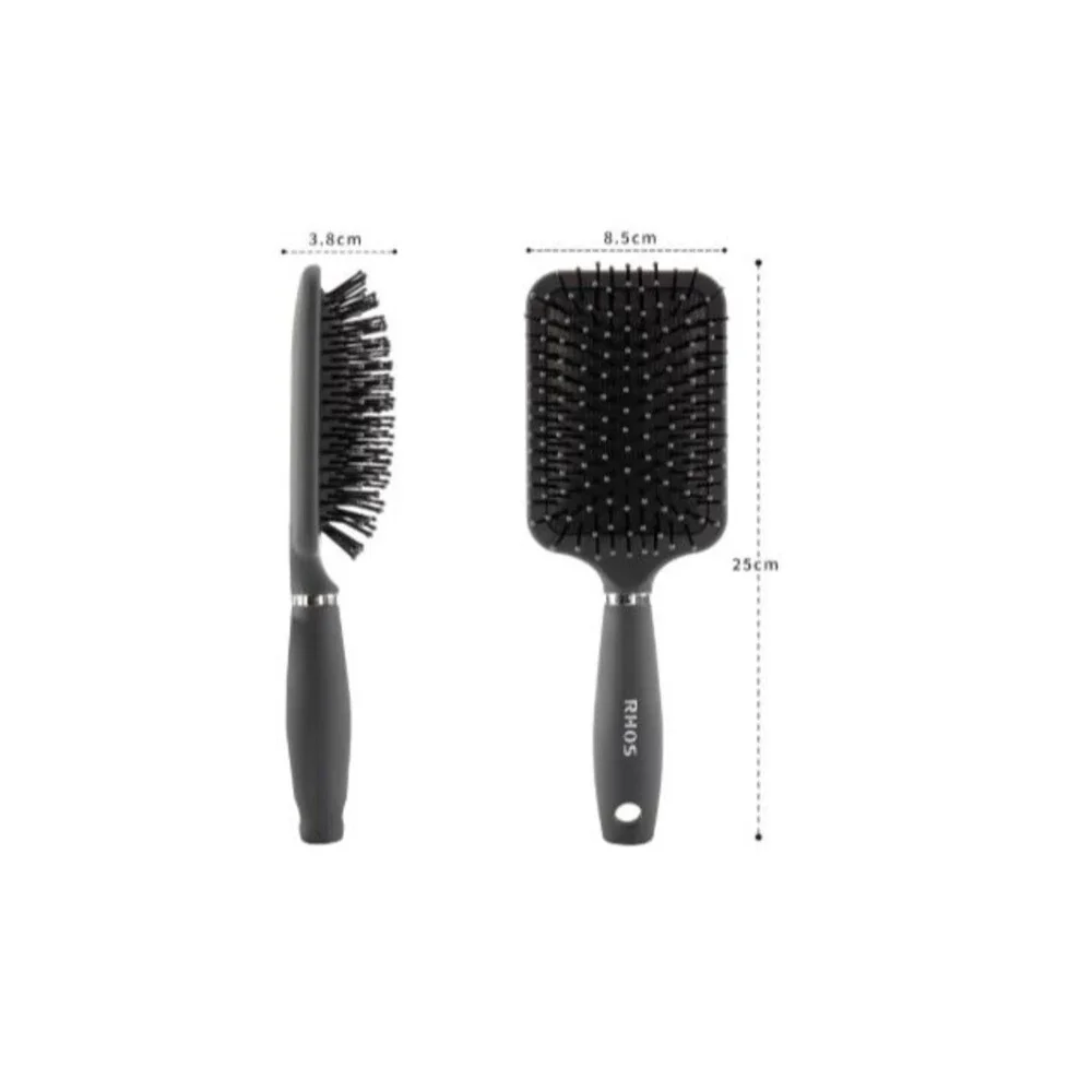 Paddle Hair Brush for Men-Detangler Brush with Nylon Bristles Gray